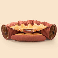 Thumbnail for Zoom-Cat! Interactive Tunnel Bed Cat Toys KittyNook Brown Zoom-Cat!