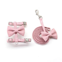 Thumbnail for Big Bow Adjustable Cat Harness Pet Collars & Harnesses KittyNook Cat Company Pink Small
