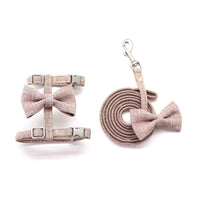 Thumbnail for Big Bow Adjustable Cat Harness Pet Collars & Harnesses KittyNook Cat Company Khaki Small
