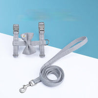 Thumbnail for Big Bow Adjustable Cat Harness Pet Collars & Harnesses KittyNook Cat Company Daisy Gray Small