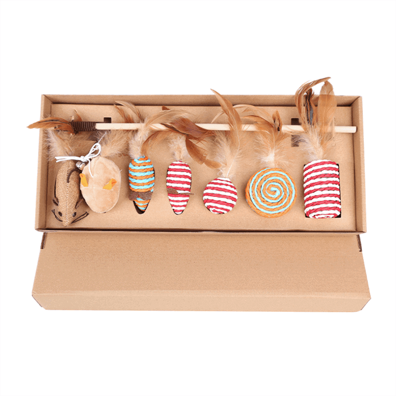 Cutie Catz 7pcs Feather Cat Toy  KittyNook
