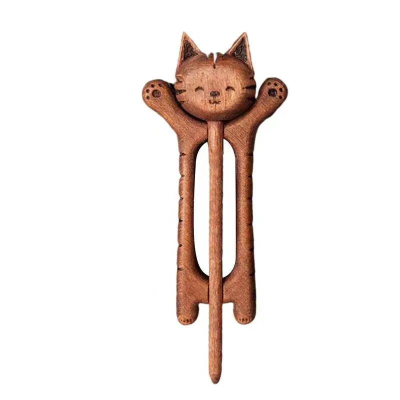 Critter Friends Wooden Brooch - KittyNook Cat Company