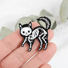 Spooky Black Cat Enamel Pin product show