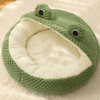 Hoppin Haven Cool Cat Bed in half cave variant