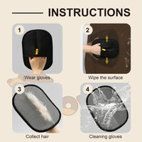 Thumbnail for KittyNook Cat Co. Pet Hair Removal Mitts: Wipe, collect pet hair from furniture, bedding, car seats—rinse and reuse!.