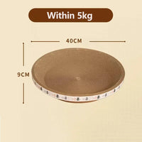 Thumbnail for KittyNook Cat Co. Oval Scratching Board, 40x9cm. Doubles as furniture protector. Max load: 5kg.