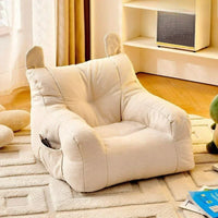 Thumbnail for The KittyNook Cat Co. Cat Cartoon Sofa Bed with bear-ear headrest adds charm to a cozy, sunlit room.