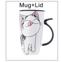 Thumbnail for The Large 600ml Funny Kitty Gift Mug by KittyNook Cat Co. is the perfect cat lover gift with cute cartoon details!.