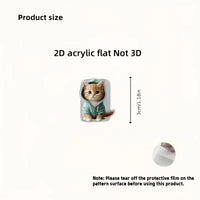 Thumbnail for MeowGuard Cat Cable Protectors by KittyNook Cat Co.—green hoodie cat keychain, 3cm, remove film before use.