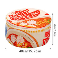Thumbnail for The Cute Ramen Cat Bed by KittyNook Cat Co. is 40cm x 20cm, with colorful noodle graphics inspired by ramen bowls.