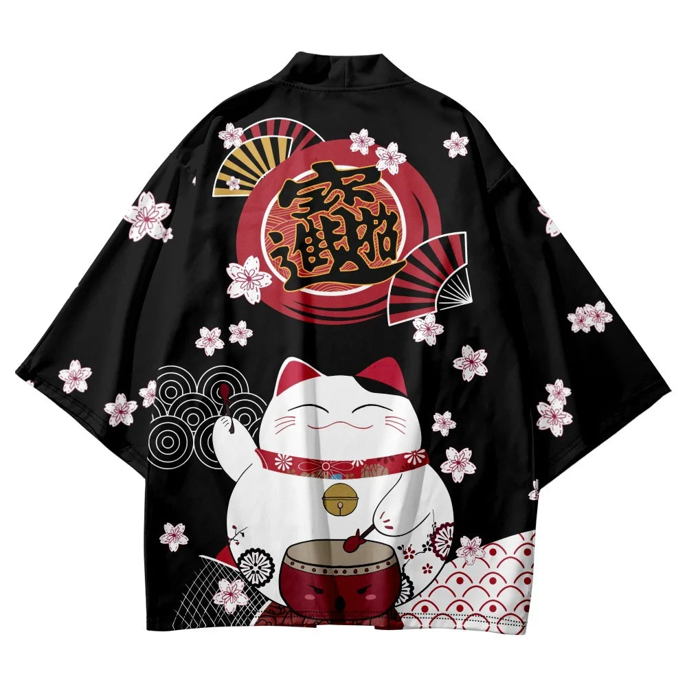Elegant Kimono Cat Cloak