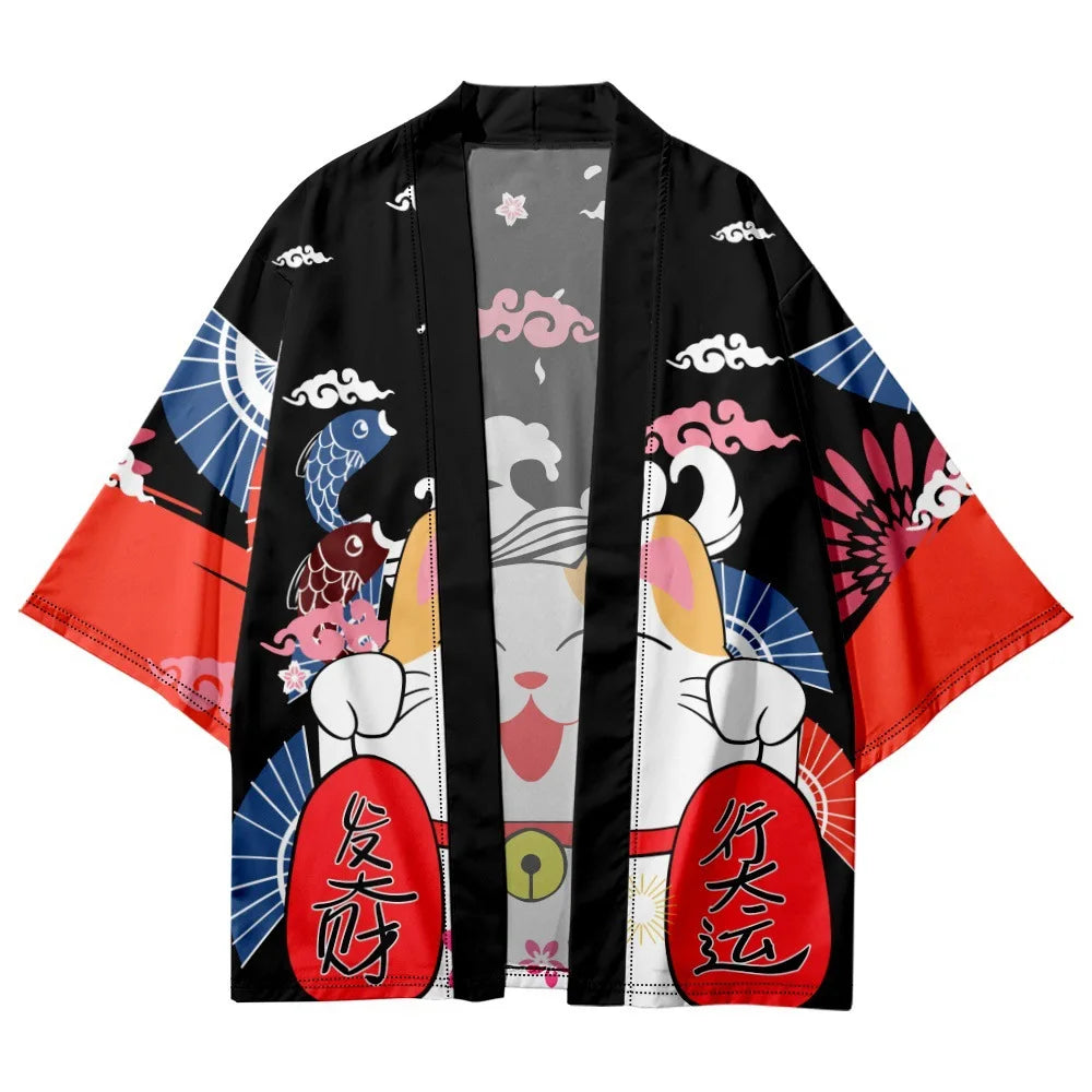 Elegant Kimono Cat Cloak