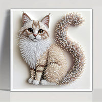 Thumbnail for Create a unique cat portrait with KittyNook Cat Co.'s DIY Crystal Cat Portrait Set—features beads, pearls & a fluffy tail.