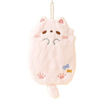 Thumbnail for KittyNook Cat Co. Cute Cat Hanging Towel—ideal cat lover gift or cute kitchen accessory with paw prints and bows.