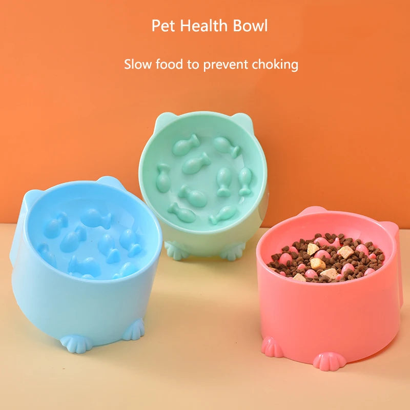 KittyNook Cat Co. Elevated Anti-Choke Slow Feeder Bowl in pink promotes healthy, slow feeding for your pet.