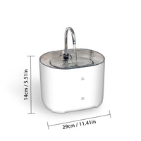 Thumbnail for KittyNook Cat Co. Cat Water Fountain Automatic Filter, 14cm high, 29cm wide; filled with water.