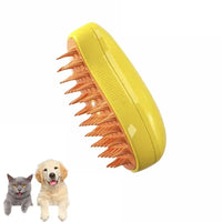 Thumbnail for The SteamSoft Gentle Cat Brush by KittyNook Cat Co. reduces shedding—shown above a cat and dog.