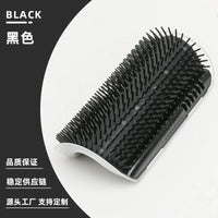 Thumbnail for The Ultimate Corner Arch Self-Groomer by KittyNook Cat Co., black with flexible bristles, shown on white background.