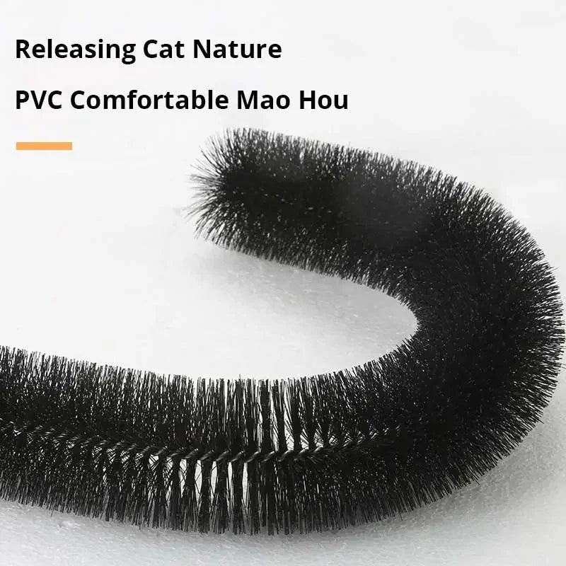 KittyNook Cat Co. 3-in-1 Cat Self-Grooming Arch Toy with black bristles on white background, product text above.