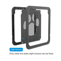 Thumbnail for KittyNook Cat Co. Magnetic Lockable Pet Screen Door: 4-way lock, paw screen, 8 screws, install guide included.