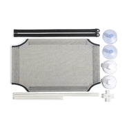 Thumbnail for KittyNook Cat Co. Space-Saving Double Hanging Pet Bed with mesh net, zipper, suction cups, poles, and connectors.