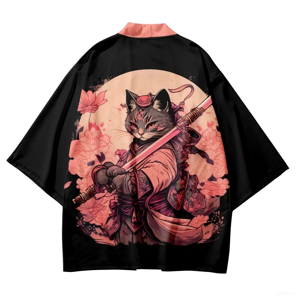 Elegant Kimono Cat Cloak