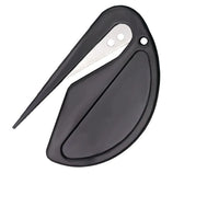 Thumbnail for KittyNook Cat Co. 2-in-1 Pet Knot Remover Grooming Comb, black & silver, pelican-shaped on white background.