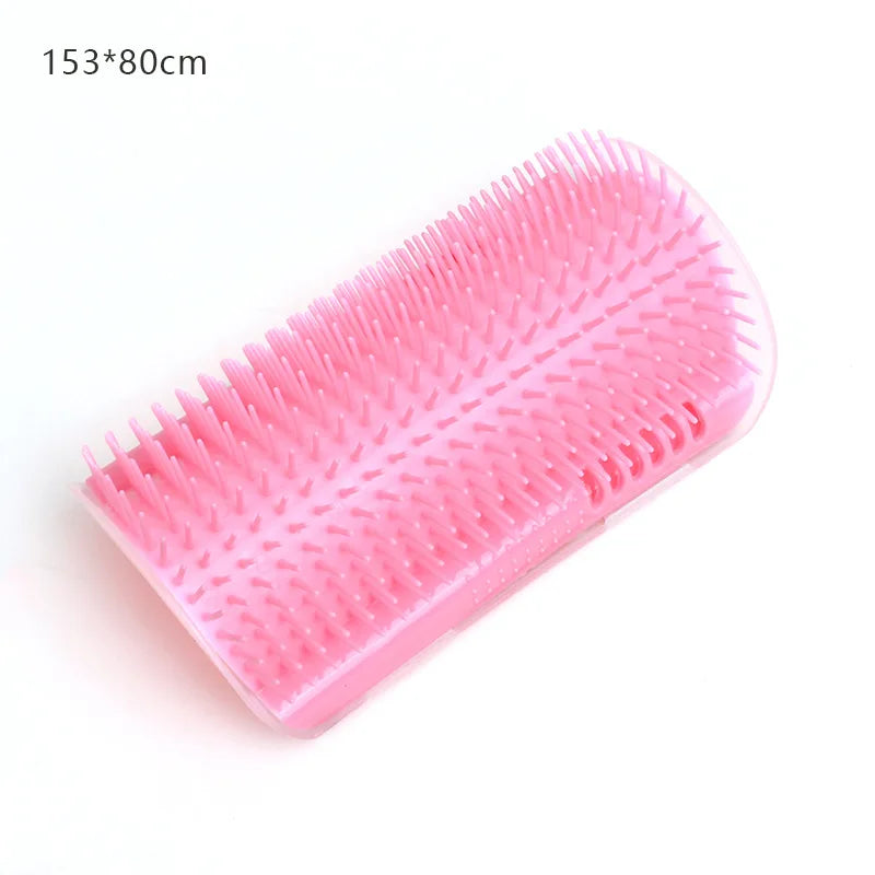 The Ultimate Self-Cleaning Cat Brush by KittyNook Cat Co. in pink silicone, 153*80 cm, reduces shedding and cleans easily.