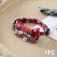 Thumbnail for KittyNook Cat Co. Christmas Mini Collar for Cats: red, adjustable with bow & bell—perfect festive accessory.