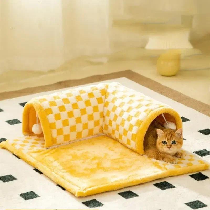 Purr Plaid Cat Toy Tunnel Hideaway product show