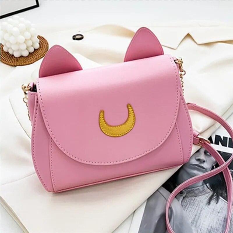 Luna Crescent Hand Bag in Pink