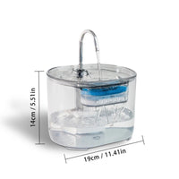 Thumbnail for KittyNook Cat Co. Cat Water Fountain Automatic Filter, 14cm tall x 19cm wide, with spout for improved pet hydration.