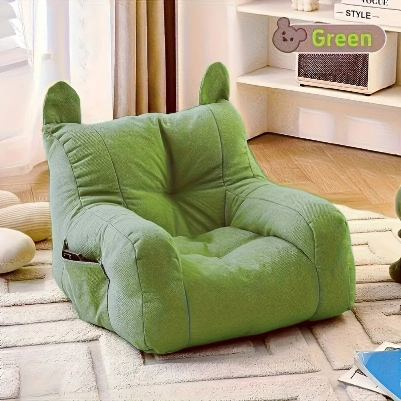 The Cat Cartoon Sofa Bed by KittyNook Cat Co. adds playful charm to any cozy, sunlit living room.