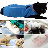 Thumbnail for Cats in KittyNook Cat Co. Cat Neutering Recovery Suits—resting, nursing kittens, and a close-up of healing.