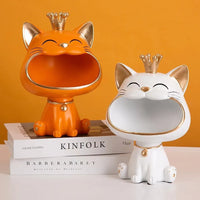 Thumbnail for The Creative Cat Key Box by KittyNook Cat Co. features two crowned cat figurines as a playful key organizer.