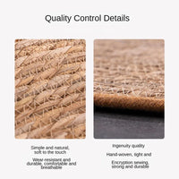 Thumbnail for Close-up of woven mat texture—KittyNook Cat Co. Natural Rattan Cat Scratcher is an eco-friendly choice for cats.