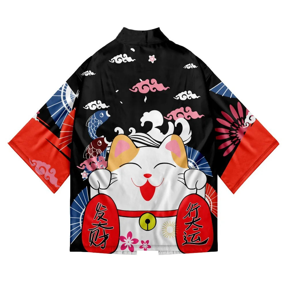 Elegant Kimono Cat Cloak