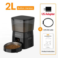 Thumbnail for KittyNook Cat Co. ROJECO Smart Pet Food Dispenser with portion control, tray, adapter, USB cable & manual shown.