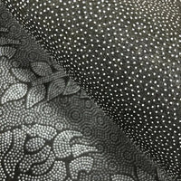 Thumbnail for Close-up of a Cute Cat Shaped Rug with a non-slip, white-dotted black backing.