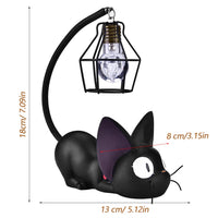 Thumbnail for The Cute Black Cat Night Light by KittyNook Cat Co. is purr-fect for bedroom decor; size details included.