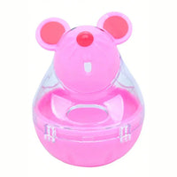 Thumbnail for KittyNook Cat Co. Non-Toxic Pet IQ Food Leak Tumbler—pink mouse-shaped cat toy with treat-dispensing fun.