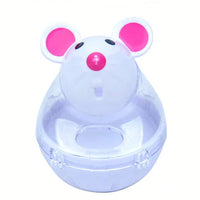 Thumbnail for KittyNook Cat Co. Non-Toxic Pet IQ Food Leak Tumbler, mouse-shaped with pink ears and nose on white background.