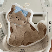 Thumbnail for KittyNook Cat Co. Soft Cat Paw Hand Towel, 24.5x23cm with blue bow, shown on a white surface.