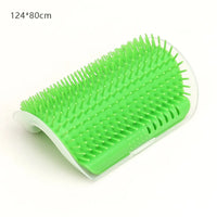Thumbnail for KittyNook Cat Co.'s Ultimate Self-Cleaning Cat Brush, flexible bristles, curved design; 124x80 cm shown top left.