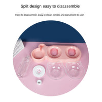 Thumbnail for KittyNook Cat Co.'s Automatic Water Renewal Cat Bowl with detachable parts in pink pet feeding station.