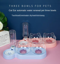 Thumbnail for Two KittyNook Cat Co. Automatic Water Renewal Cat Bowls with advanced filtration shown on pastel backgrounds.