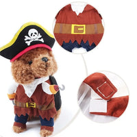 Thumbnail for The KittyNook Cat Co. Halloween Funny Pirate Cat Costume features a hat, belt, and hook hand for hilarious pet photos.