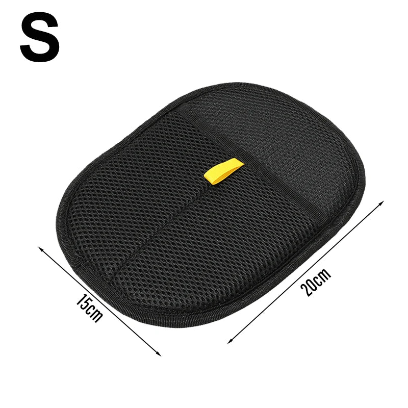 KittyNook Cat Co. Pet Hair Removal Mitts quickly lift hair from furniture, bedding & car seats with mesh and yellow tab.
