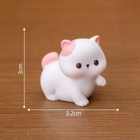 Thumbnail for KittyNook Cat Co. Creative Cat Doll Car Ornament, 3cm resin figurine with pink ears/tail—cute dashboard accessory.