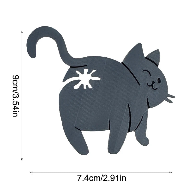 KittyNook Cat Co. Cat Butt Bread Clip—cute cat-shaped food bag-sealing clip shown with size for reference.